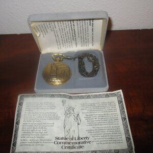 Sutton Time Statue of Liberty Commemorative Pocket Watch